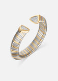 Trisola Gold & Titanium Open Bangle