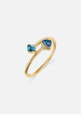 Trisolina Castagna Bypass Bracelet with Blue Topaz