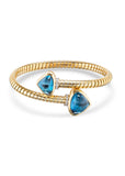 Trisolina Castagna Bypass Bracelet with Blue Topaz