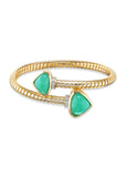 Trisolina Castagna Bypass Bracelet with Chrysoprase