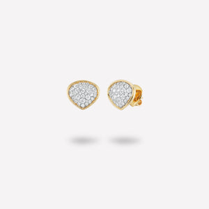 Trisola Pave Diamond Stud Earrings
