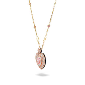 Onda Heart Pendant : Onda Pendant Pink heart pendant with Chain