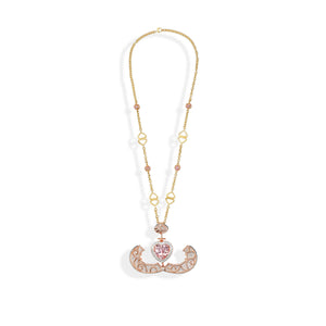 Onda Heart Pendant : Onda Pendant Pink heart pendant with Chain