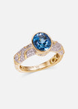 Ondine Blue Topaz Solitaire Ring