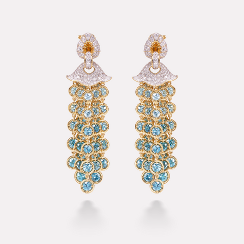 Pampilles Blue Zircon Earrings