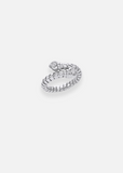 Lina Bypass Ring in White Gold
