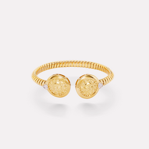 Soleil Gold Double Bangle