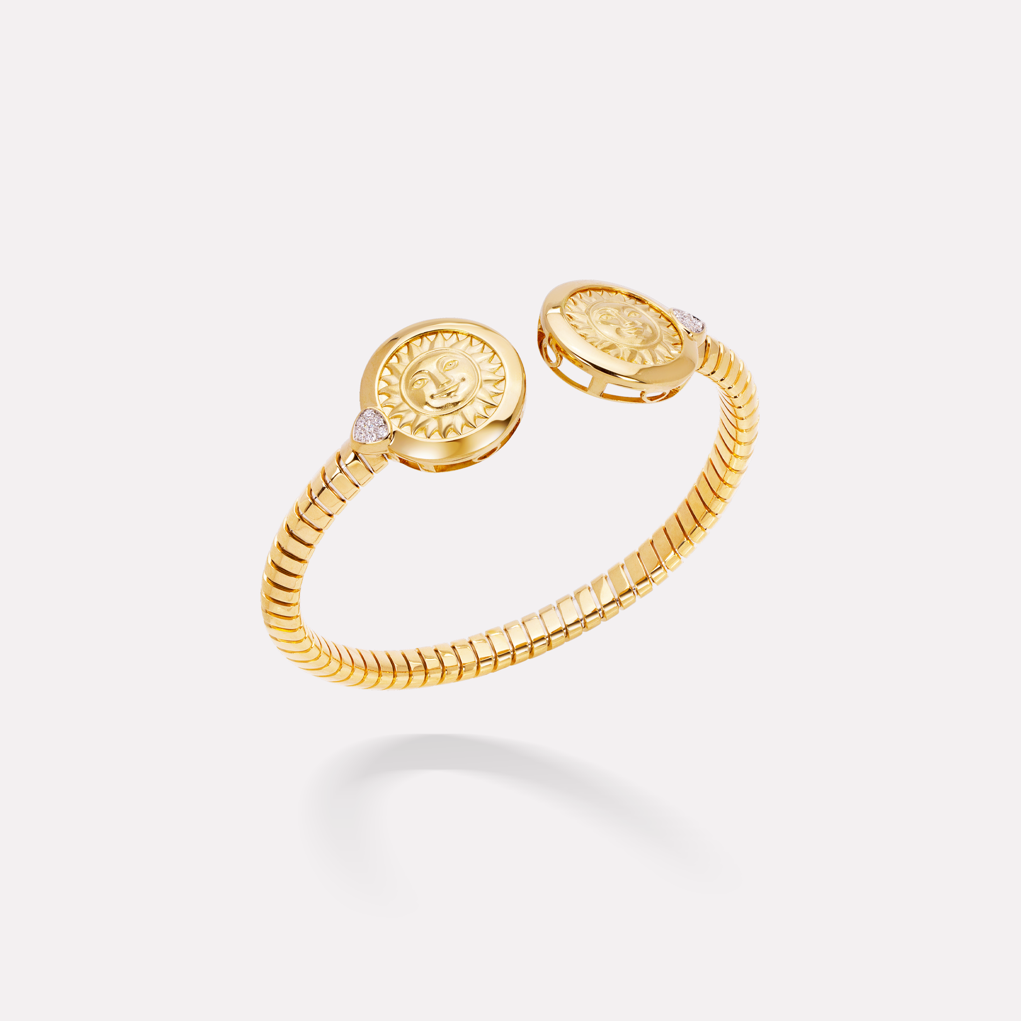 Soleil Gold Double Bangle