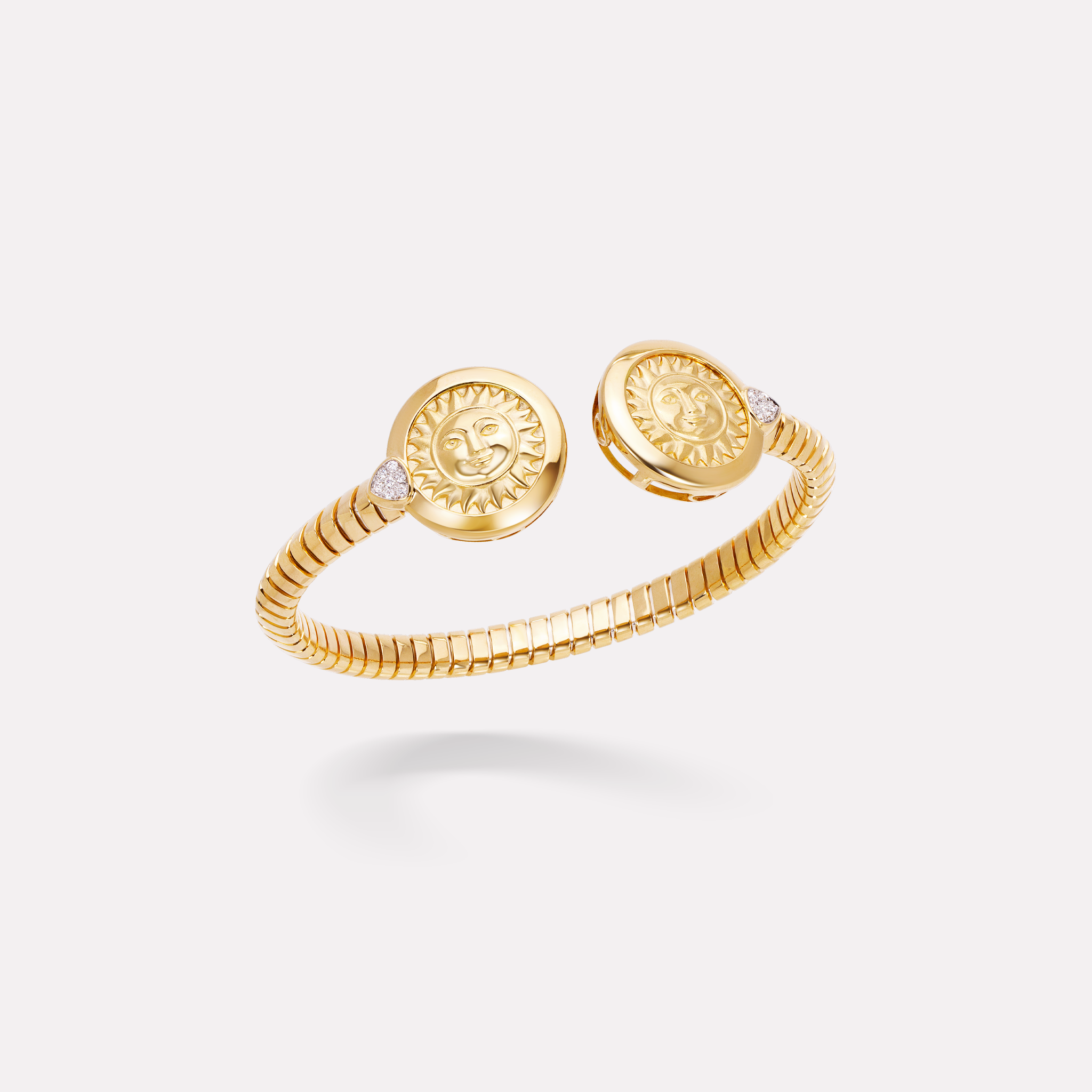 Soleil Gold Double Bangle