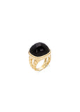 Tigella Ring with Black Spinel