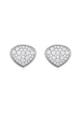 Trisola Diamond Stud Earrings in White Gold