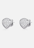 Trisola Diamond Stud Earrings in White Gold