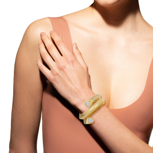 Trisola Yellow Gold Triple Cuff