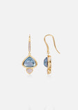 Trisolina French Wire Earrings with Blue Topaz