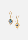 Trisolina French Wire Earrings with Blue Topaz