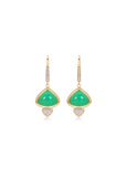 Trisolina French Wire Earrings with Chrysoprase