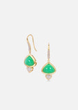 Trisolina French Wire Earrings with Chrysoprase