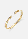 Trisolina Open Bangle in Yellow Gold