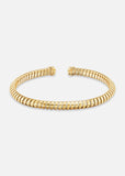 Trisolina Open Bangle in Yellow Gold