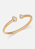 Trisolina Small Castagna Bangle in Yellow Gold