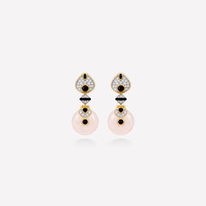 marinab.com, Baby Pneu Rose Quartz Earrings