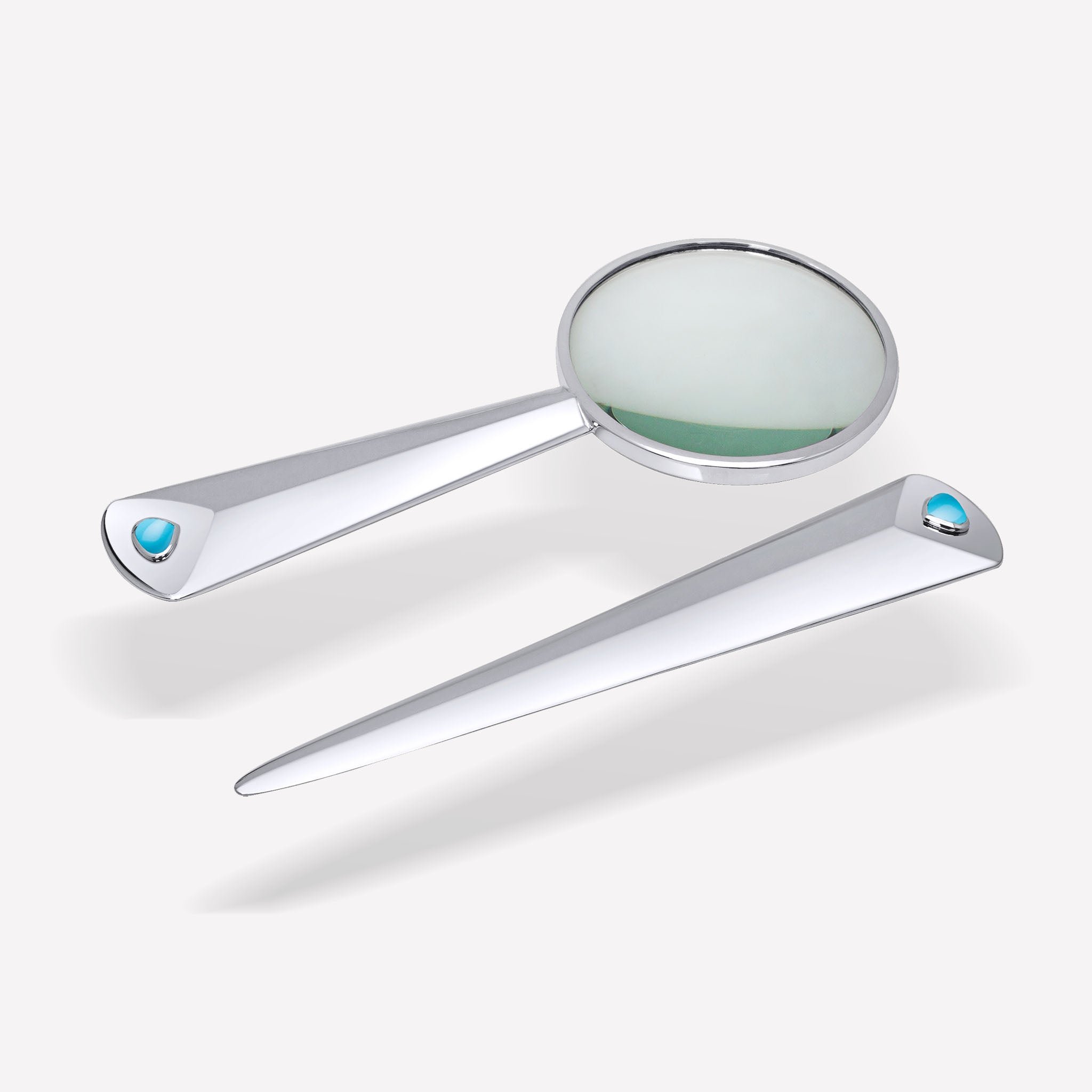 marinab.com, Letter Opener and Magnifier Turquoise Set