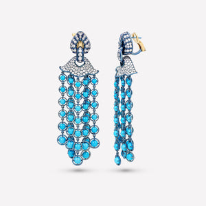 marinab.com, Pampilles Turquoise Earrings in Titanium