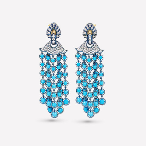 marinab.com, Pampilles Turquoise Earrings in Titanium