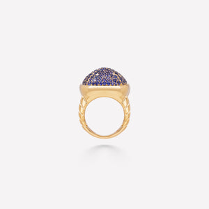 marinab.com, Tigella Pav&eacute; Blue Sapphire Ring