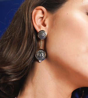 marinab.com, Soleil Silver Long Earrings