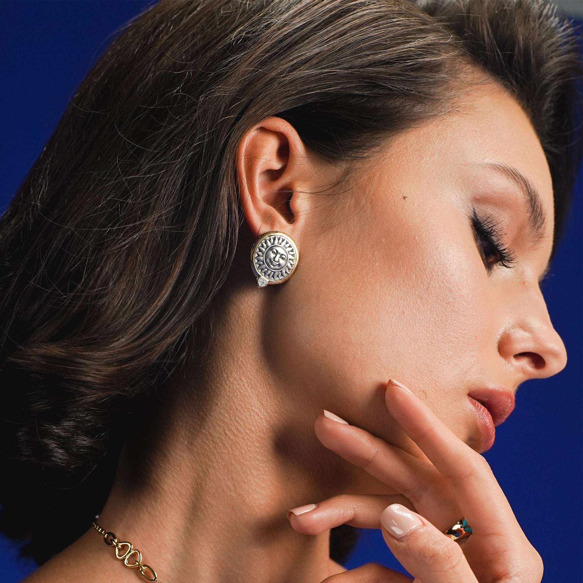 marinab.com, Soleil Silver Stud Earrings