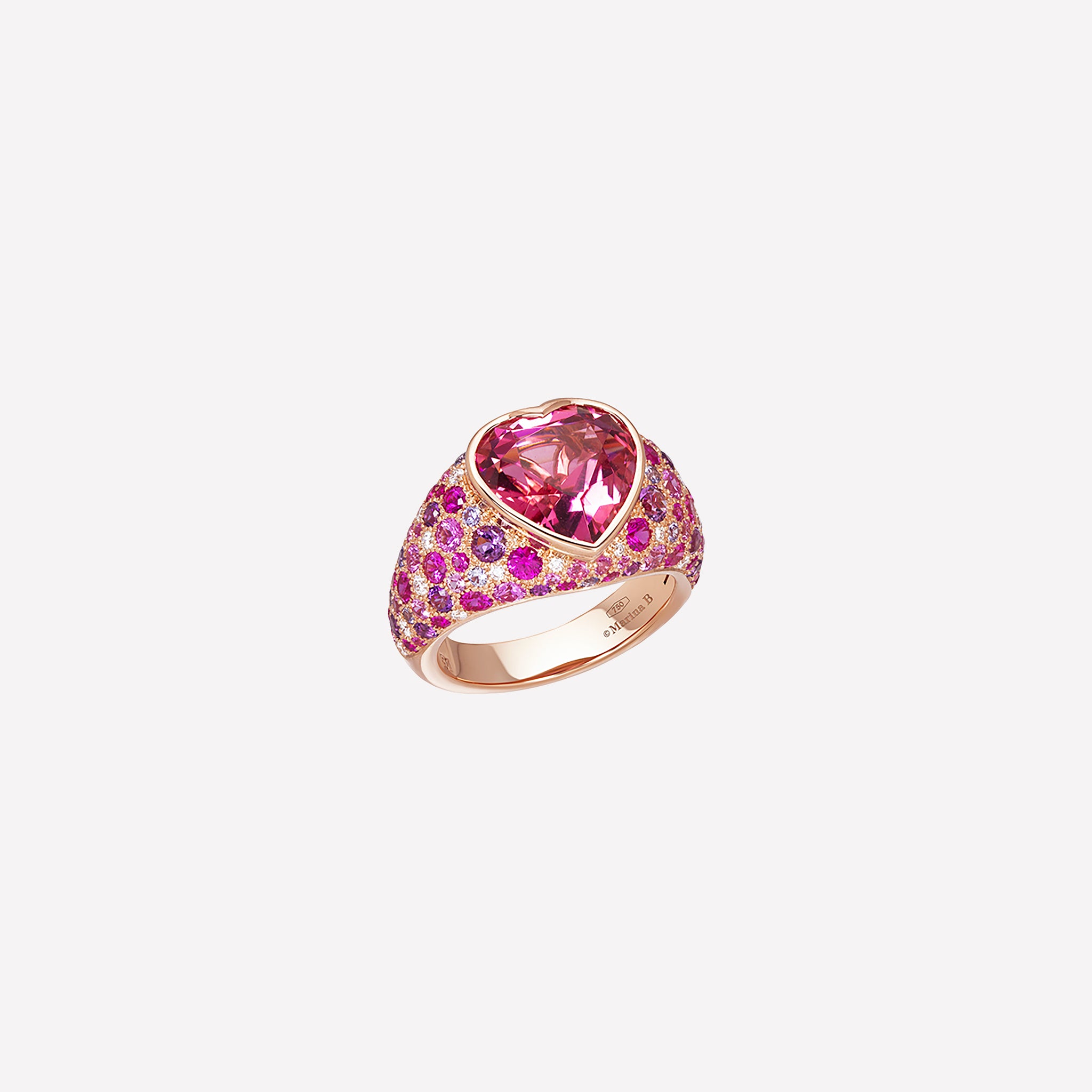 marinab.com, Calvina Heart Shaped Rubellite Ring